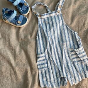 H&M Striped Blue Kids Overalls